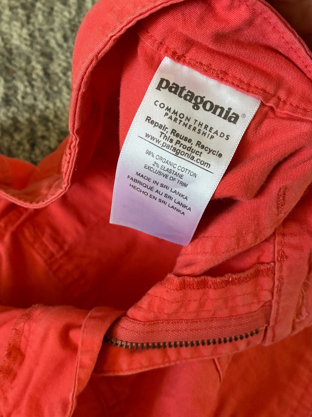 Patagonia Coral-Red Organic Cotton Shorts - Picture 6 of 6